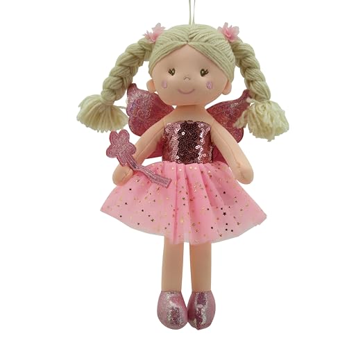 Sweety Toys 11773 Stoffpuppe Fee Plüschtier Prinzessin 30 cm pink von Sweety Toys