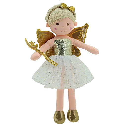 Sweety Toys 11810 Stoffpuppe Fee Plüschtier Prinzessin 60 cm Gold von Sweety Toys