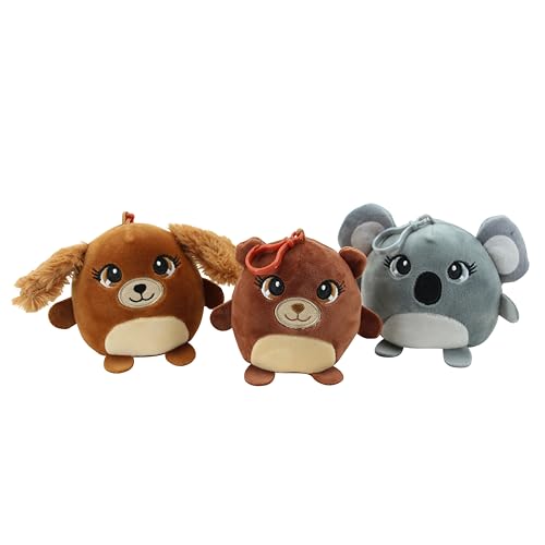 Sweety Toys 14736 Kawaii Plüschtiere 3er Set- Kuscheltier: Koala, Hund und Bär 10 cm- Stofftiere für Kinder von Sweety Toys