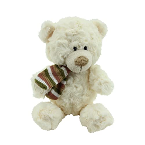 Sweety Toys 3808 Teddybär Plüschbär Kuschelbär Plüschtier Teddy Bär 29 cm,Weiss, mit Schal supersüss Artikel 3808 von Sweety Toys