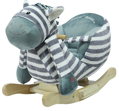 Sweety Toys Schaukelpferd Zebra Ben The Zebra supersüß, sehr hochwertig mit Lullaby-Funktion, für Kinder ab 9 Monate, unisex, antiallergisch, schwer entflammbar von Sweety Toys