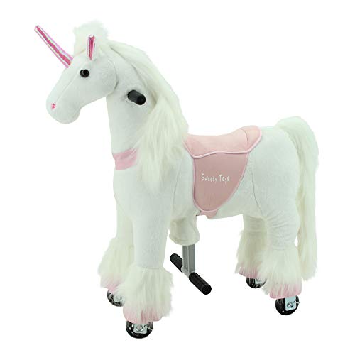 Sweety Toys 7257 Reittier Einhorn auf Rollen für 3 bis 6 Jahre- Riding Animal von Sweety Toys