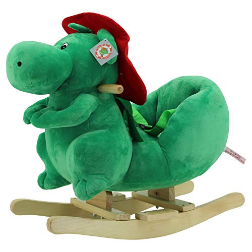 Sweety Toys 9053 GRISU Plüsch Schaukeltier Schaukelstuhl Drache Feuerwehrmaskottchen von Sweety Toys