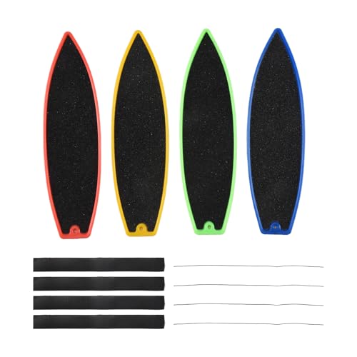 Swiixxer 4Er-Pack Finger-Surfbrett, Kinder-Spielzeug-Finger-Surfbretter, Fingerspitzen-Surfbrett für Erwachsene, Teenager, MäDchen, Um die Surfer-FäHigkeiten zu Verbessern von Swiixxer