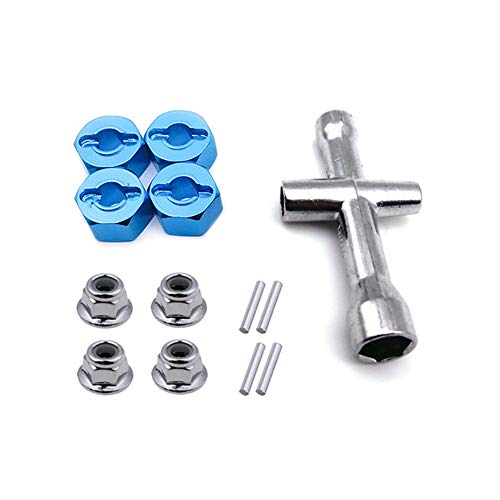 Swiixxer Metall 12Mm Rad Sechskantadapter 7Mm Dicke Flansch Kontermutter KreuzschlüSsel für 1/10 Stampede Slash RC Car, 2 von Swiixxer