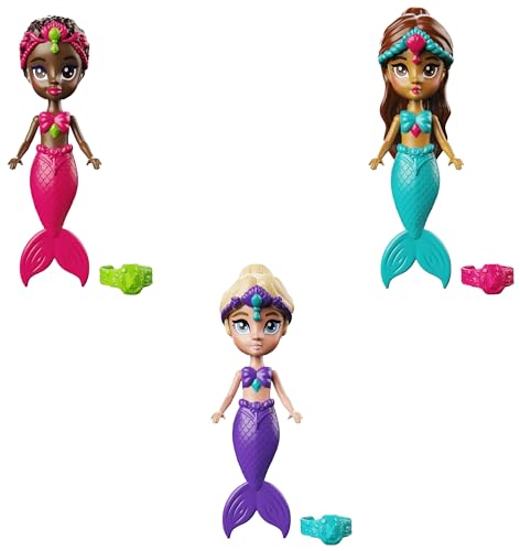 SwimWays Schwimmendes Meerjungfrauen-Spielzeug, Kinder-Pool-Zubehör und Schwimmbad-Spielzeug, Meerjungfrauen-Thema, schwimmendes Wasserspielzeug für Kinder ab 5 Jahren, 3er-Pack von Swim Ways