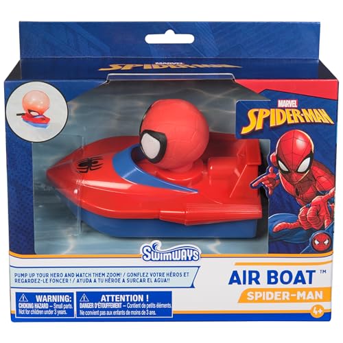 Swimways Marvel Spidey Luftboot, Schwimmbadzubehör und Kinder-Pool-Spielzeug, Spiderman-Partyzubehör und Badespielzeug für Kinder ab 4 Jahren von Swim Ways