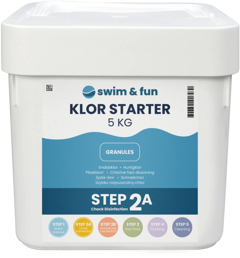 Swim &  Fun Starter Schnell-Chlor-Granulat 5 kg von Swim & Fun