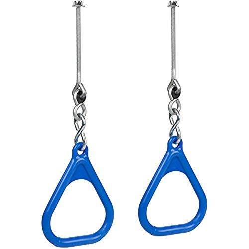 Swing Set Stuff Trapez Ringe (blau) mit Schaukelaufhänger und SSS Logo Aufkleber von Swing Set Stuff Inc.