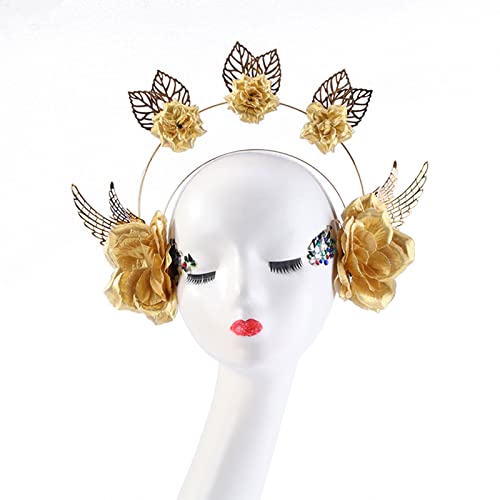 Eleganter Haarreif mit Blume und Blatt, Diadem, für Hochzeit von Sxett