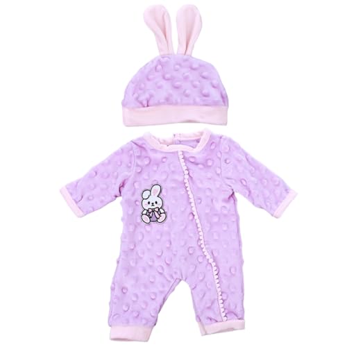 Winter-Strampler, Pyjama, Overall für 45,7 cm / 40,6 cm große Puppen, pelziges Outfit, flauschiger Pyjama, pelziges Winter-Outfit, Strampler, Pyjama von Sxett