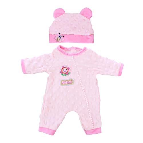 Winter-Strampler, Pyjama, Overall für 45,7 cm / 40,6 cm große Puppen, pelziges Outfit, flauschiger Pyjama, pelziges Winter-Outfit, Strampler, Pyjama von Sxett