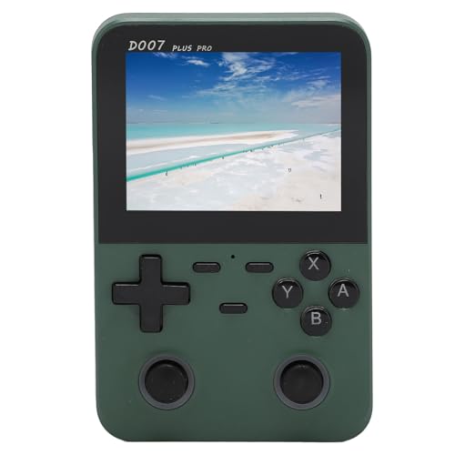 Dual Joystick Handheld Game Player, 3,5 Zoll IPS Bildschirm, 64 GB Speicher, 2500 mAh Akku, Ausgang, 4 Stunden Spielzeit, für Unterhaltung, Spielekonsole (Green) von Sxhlseller