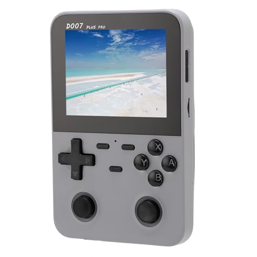 Dual Joystick Handheld Game Player, 3,5 Zoll IPS Bildschirm, 64 GB Speicher, 2500 mAh Akku, Ausgang, 4 Stunden Spielzeit, für Unterhaltung, Spielekonsole (Silver) von Sxhlseller