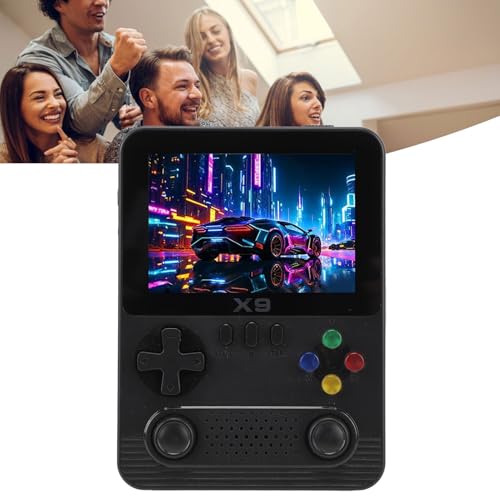 Retro-Handspielkonsole 6000 MAh, Tragbare Spielekonsole mit 32 G, Videospielkonsole – über 15.000 Spiele, 3,5-Zoll-Bildschirm, 3D-Joystick, Unterstützung für 11 Emulatoren (Black) von Sxhlseller