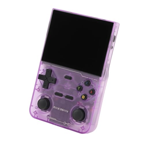 Retro Spielekonsolen mit Dual 3D Joystick, Handheld Spielekonsolen 2D/3D Spiele mit 3,5-Zoll HD IPS Bildschirm, Spielerunterstützung, 3500 MAh (Purple) von Sxhlseller