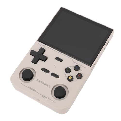 Retro Spielekonsolen mit Dual 3D Joystick, Handheld Spielekonsolen 2D/3D Spiele mit 3,5-Zoll HD IPS Bildschirm, Spielerunterstützung, 3500 MAh (White) von Sxhlseller