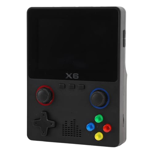 Sxhlseller Retro Spielekonsole, Handheld Spielekonsole für Erwachsene mit Kleiner 32G Speicherkarte, 3,5 Zoll IPS Bildschirm, 2000 mAh Akku, Unterstützt Emulatorspiele (Black) von Sxhlseller