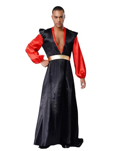 Sxiwei Arabischer Bösewicht Kostüm Mann Wüstenprinz Kostüm Tunika Robe Morgenmantel Mit Abnehmbarem Umhang Halloween Karneval Und Maskenfeste Schwarz M Sxiwei Arabischer Bösewicht Kostüm Mann Wüstenprinz Kostüm Tunika Robe Morgenmantel Mit Abnehmbarem Umhang Halloween Karneval Und Maskenfeste Schwarz M von Sxiwei