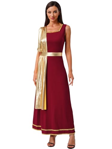 Sxiwei Römisches Kostüm Damenkleid Griechischrömische Göttin Toga Ägyptische Königin Kleopatra Antikes Gewand Griechische Göttin Athen Tunika Historisches Kostüm Karn Burgundy M Sxiwei Römisches Kostüm Damenkleid Griechischrömische Göttin Toga Ägyptische Königin Kleopatra Antikes Gewand Griechische Göttin Athen Tunika Historisches Kostüm Karn Burgundy M von Sxiwei