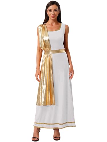 Sxiwei Römisches Kostüm Damenkleid Griechischrömische Göttin Toga Ägyptische Königin Kleopatra Antikes Gewand Griechische Göttin Athen Tunika Historisches Kostüm Karn Weißgold L Sxiwei Römisches Kostüm Damenkleid Griechischrömische Göttin Toga Ägyptische Königin Kleopatra Antikes Gewand Griechische Göttin Athen Tunika Historisches Kostüm Karn Weißgold L von Sxiwei