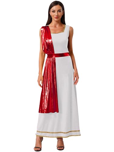Sxiwei Römisches Kostüm Damenkleid Griechischrömische Göttin Toga Ägyptische Königin Kleopatra Antikes Gewand Griechische Göttin Athen Tunika Historisches Kostüm Karn weiß Rot M Sxiwei Römisches Kostüm Damenkleid Griechischrömische Göttin Toga Ägyptische Königin Kleopatra Antikes Gewand Griechische Göttin Athen Tunika Historisches Kostüm Karn weiß Rot M von Sxiwei