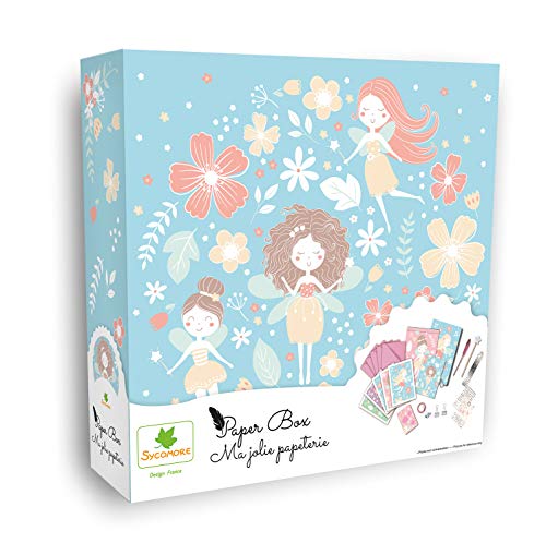 Sycomore Paper Box-Kit Schreibwaren für Kinder, Set Fées-Grand Modell ab 7 Jahren, PAP005 von Sycomore