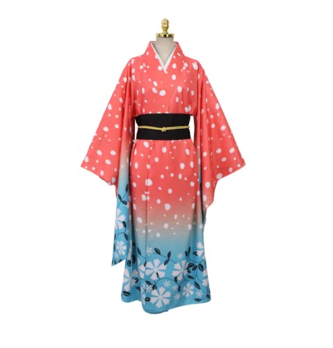 Syedeliso Anime Demon Slayer Kimetsu No Yaiba Cosplay Costumes Koyuki Uniform Women's Japanese Kimono Akaza cosplay costume for women (red,XL) von Syedeliso