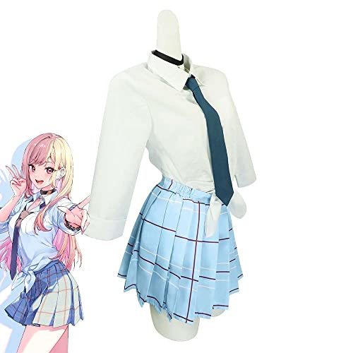 Syedeliso Anime Mein Kleid-Up Liebling Cosplay für Marin Kitagawa Kostüm Uniform Kleid Rock JK Outfit für Mädchen Frauen (Marin Kitagawa,S) von Syedeliso