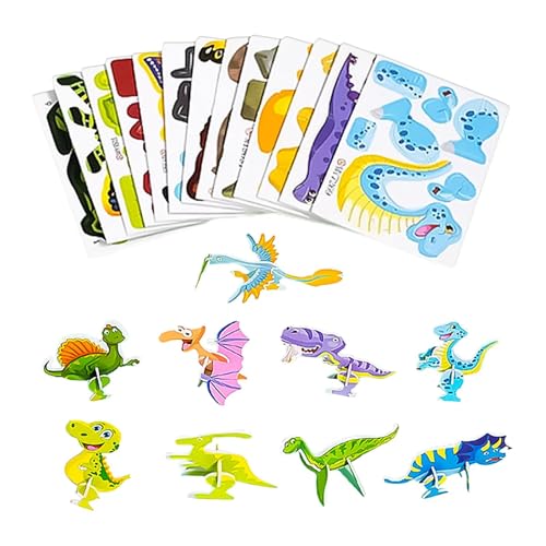 3D-Puzzles für Kleinkinder, Kleinkinder-Modell, DIYs-Spielzeug,Set mit 25 Cartoon-Spielzeugpuzzles für die Früherziehung - Übungs-Hand-Auge-Koordinationsrätsel für Mottoparty, Zuhause, Schule von Syengery