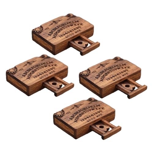 4 Stück Klassisches Ouija-brettspiel, Handgefertigtes Sprechendes Geistbrett Mit Schublade, Ouija Board Aus Miniaturbrett Für Familienfreunde 4 Stück Klassisches Ouija-brettspiel, Handgefertigtes Sprechendes Geistbrett Mit Schublade, Ouija Board Aus Miniaturbrett Für Familienfreunde von Syengery