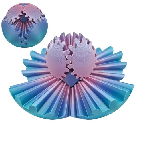 Gear Ball Fidget Spielzeug, Gear Ball 3D gedruckt, Würfel-Fidget-Spielzeug, Gear Ball Spin Ball, Gear Ball Fidget Toy, 3D-gedrucktes Stressabbau-Fidget-Spielzeug für Arbeit oder Reisen von Syengery