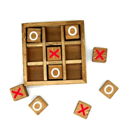 Holzspiel Tic-Tac-Toe, XO Schachbrettspiel, interaktive Brettspiele für Eltern und Kind für Partys, Unterhaltung im Garten und Reisen von Syengery