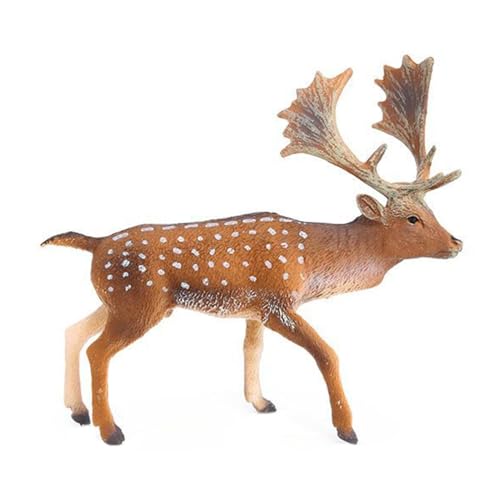 Syengery Hirschfiguren Wohnkultur, Miniatur -Hirschfiguren | Realistische Tierhirschfiguren Kreaturen Weißwedelstatue | Spielen Sie Wildlife Educational Toys Small Cake für und Mädchen von Syengery