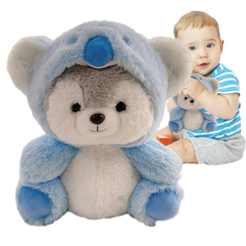 Syengery Husky-Hund Stofftier | Weiches und süßes kreatives Haustier-Plüschtier - Koala-Schwein-Fuchs-Dinosaurier-Husky-Puppen, beruhigendes Schlafkissen, ausgestopfter Husky-Hund-Plüsch Syengery Husky-Hund Stofftier | Weiches und süßes kreatives Haustier-Plüschtier - Koala-Schwein-Fuchs-Dinosaurier-Husky-Puppen, beruhigendes Schlafkissen, ausgestopfter Husky-Hund-Plüsch von Syengery