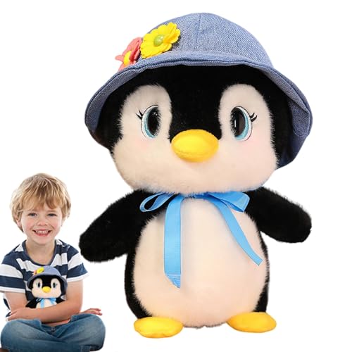 Syengery Pinguin-Plüschtier, Pinguin-Plüsch,Kuscheltiere Cartoon Pinguin Puppe | 9,8 Zoll weiches Pinguin-Plüschtier, Kinder-Plüschtierkissen für Kinder, Erwachsene, Mädchen und von Syengery