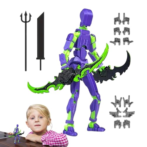 Syengery T13 Actionfiguren-Set, 3D-Gedruckter beweglicher Roboter mit Mehreren Gelenken, Gelenkroboter, 3D-gedruckte Schaufensterpuppenspielzeuge, Gelenkroboter-Dummys-Actionfiguren von Syengery