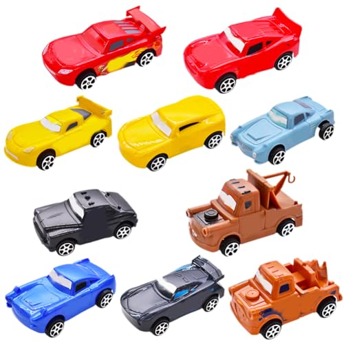 Syijupo 10 Stück Car Spielzeug,Auto Tortendeko Auto Spielzeug Geschenke Mini Die Cast Spielzeugautos Lightning Race Car Figures Cake Toppers Kuchendeko Geburtstag Für Kinder Ab 3 Jahren von Syijupo