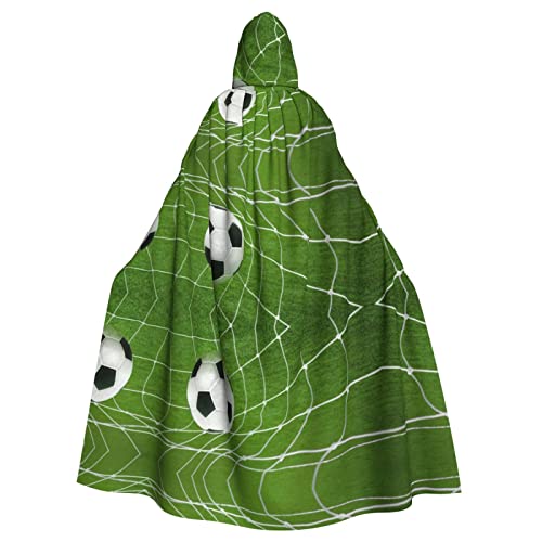 Fußball-Umhang mit Kapuze, Unisex, Weihnachten, Kostüm, Halloween, Cosplay, für Erwachsene von Sylale