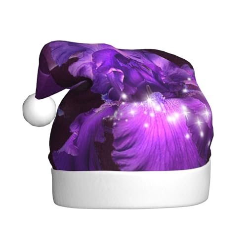Lila Schmetterling Gedruckt Weihnachtsmütze Santa Hut Für Erwachsene, Xmas Hut Für Neujahr Festliche Party Weihnachten Liefert von Sylale