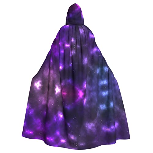 Magic Galaxy Sky Lila Unisex Kapuzenumhang Weihnachten Fasching Halloween Cosplay Kostüm für Erwachsene von Sylale