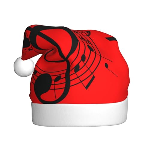 Musik-Symbol Gedruckt Weihnachtsmützen Erwachsene Xmas Hut Für Weihnachtsgeschenke Neujahr Festliche Urlaub von Sylale