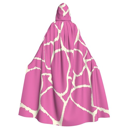 Sylale Kapuzenumhang mit Giraffen-Motiv, Unisex, für Erwachsene, Halloween, Cosplay-Kostüm, Rosa von Sylale