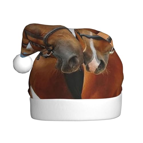 Sylale Schöne Hores Gedruckt Weihnachtsmützen Erwachsene Xmas Hut Für Weihnachten Geschenke Neujahr Festliche Urlaub von Sylale