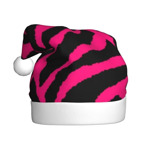 Sylale Zebra Tiger Leopard Rosa Gedruckt Weihnachtsmützen Erwachsene Xmas Hut Für Weihnachten Geschenke Neujahr Festlich Urlaub von Sylale