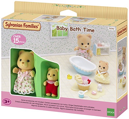 Sylvanian Families 5092 Baden mit Mutter und Baby - Puppenhaus Spielset von Sylvanian Families