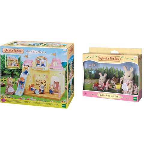 Sylvanian Families 5316 Baby Schlosskindergarten - Puppenhaus Spielset & 5040 Babys Fahr und Spiel-Set - Puppenhaus Spielset von Sylvanian Families