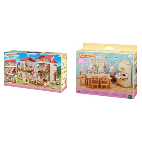 Sylvanian Families 5716 Stadthaus mit Dachzimmer - Puppenhaus & - 5340 - Landhaus Esszimmer NEU, aus Kunststoff, klein, Mehrfarbig Sylvanian Families 5716 Stadthaus mit Dachzimmer - Puppenhaus & - 5340 - Landhaus Esszimmer NEU, aus Kunststoff, klein, Mehrfarbig von Sylvanian Families