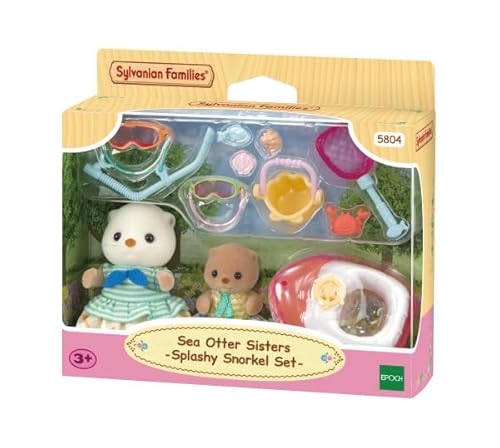 Sylvanian Families 5804 Seeotter Schnorchel Spielset, Set mit Tierfigur, Meerestiere, Spielzeug für Kinder ab 3 Jahren von Sylvanian Families