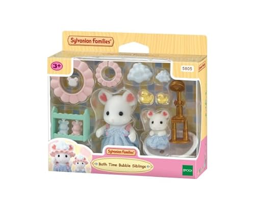 Sylvanian Families 5805 Marshmallow Mäuse Badespaß Spielset, Set mit Tierfigur, Süße Mäuse Spielfiguren, Spielzeug für Kinder ab 3 Jahren von Sylvanian Families